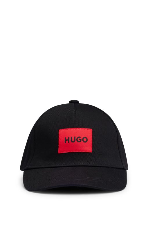 Hugo Boss-Kids' cap in cotton twill with red logo label-hugo boss outlet