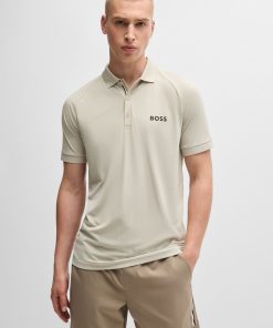 Hugo Boss Polo Shirts-BOSS x Matteo Berrettini waffle-fabric polo shirt-hugoboss