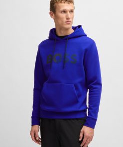 Hugo Boss Tracksuits-Regular-fit hoodie with logo print-boss store near me