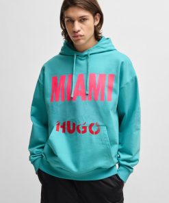 Hugo Boss-Cotton-terry hoodie with Miami print-boss near me