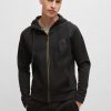 Hugo Boss Tracksuits-Cotton zip-neck sweatshirt with Double B monogram-boss hugo 3