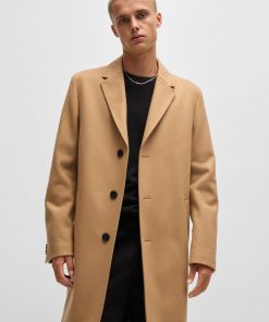 Hugo Boss Jackets and Coats-Regular-fit coat in wool-boss outlet