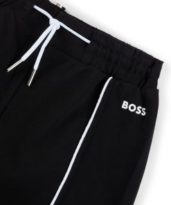 Hugo Boss-Kids’ shorts in stretch fabric with piping and logo-boss near me 2