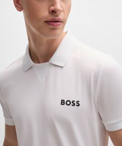 Hugo Boss Polo Shirts-BOSS x Matteo Berrettini V-insert slim-fit polo shirt-hugo by hugo boss 2