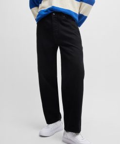 Hugo Boss Pants-Baggy-fit jeans in cotton denim-hugo boss near me