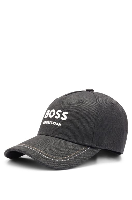 Hugo Boss-Equestrian five-panel cap with logo details-hugo boss outlet - Image 2