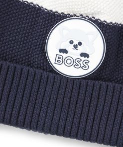 Hugo Boss-Baby beanie hat in cotton with red-panda badge-hugo boss outlet 2