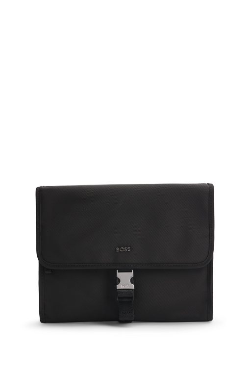 Hugo Boss Bags-Buckle-closure washbag with signature details-hugo