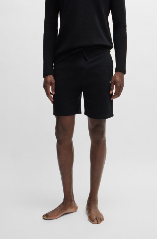 Hugo Boss Underwear-Pajama shorts with embroidered logo-hugo boss sale