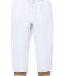 Hugo Boss-Kids’ tracksuit bottoms in cotton with signature-stripe cuffs-hugo by hugo boss