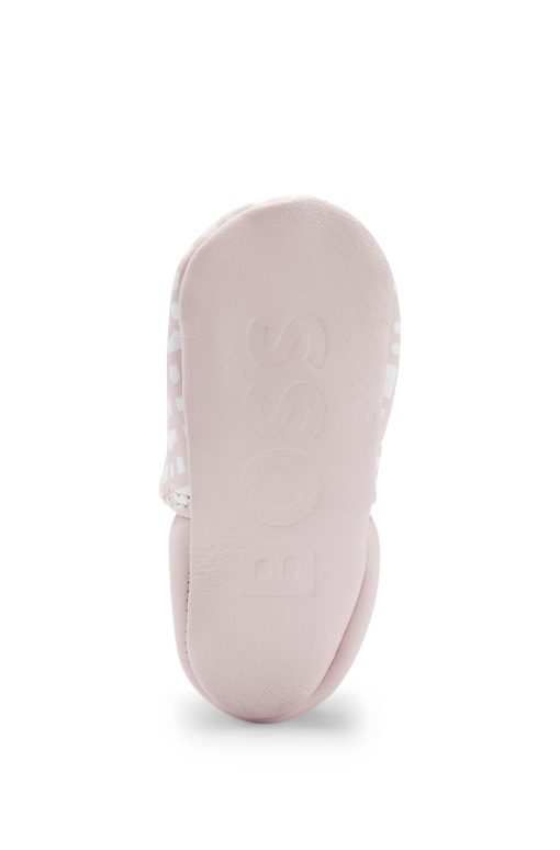 Hugo Boss-Gift-boxed monogram-print leather slippers for babies-hugo boss sale - Image 2