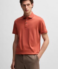 Hugo Boss Polo Shirts-Regular-fit polo shirt in mercerized Italian cotton-hugo boss outlet