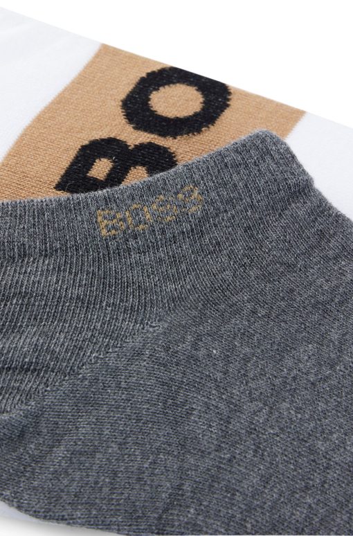 Hugo Boss Socks-Two-pack of ankle-length socks with logo details-hugo boss store - Image 2