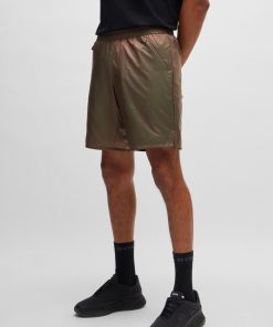 Hugo Boss Pants-Slim-fit shorts in iridescent ripstop with inner shorts-hugo