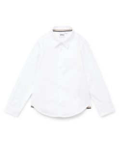 Hugo Boss-Kids’ regular-fit shirt in Oxford cotton-hugo boss store near me