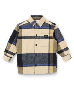 Hugo Boss-Kids’ checked-cotton shirt with branded pocket-hugoboss