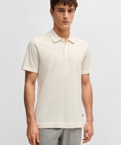 Hugo Boss Polo Shirts-Cotton-silk polo shirt with two-tone effect-hugo boss outlet