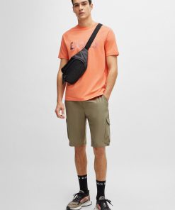 Hugo Boss-Tapered-fit shorts in easy-iron quick-dry poplin-boss hugo 2