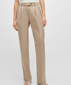 Hugo Boss Pants-High-waisted trousers with a wide leg-boss hugo