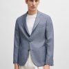 Hugo Boss Sport Coats-BOSS SELECTED BY BECKHAM patterned wool-blend suit jacket-hugo boss outlet 4