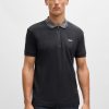 Hugo Boss Polo Shirts-Polo shirt with checked tape-hugo boss outlet 4