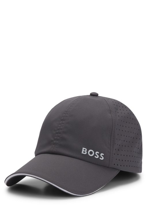 Hugo Boss-Taffeta cap with laser-cut dot pattern-hugo boss store