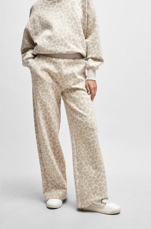 Hugo Boss-NAOMI x BOSS tracksuit bottoms with leopard print-hugo