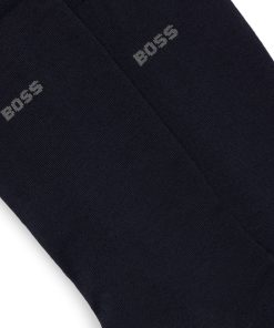 Hugo Boss Socks-Two-pack of regular-length socks in stretch cotton-hugo boss store near me 2