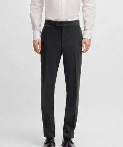 Hugo Boss Pants-Slim-fit suit trousers in wool twill-hugo boss outlet