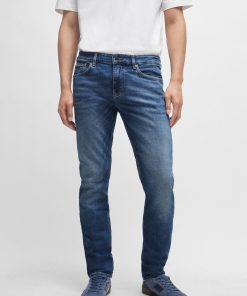 Hugo Boss Pants-Slim-fit jeans in blue comfort-stretch denim-boss store near me