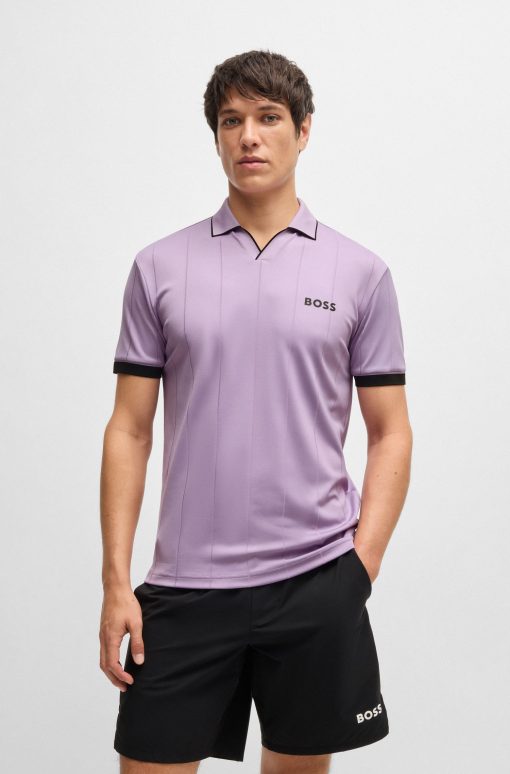 Hugo Boss Polo Shirts-BOSS x Matteo Berrettini active polo shirt with four-way stretch-hugo