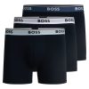 Hugo Boss Underwear-Three-pack of stretch-cotton trunks with logo waistbands-boss hugo 3