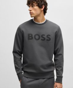 Hugo Boss Tracksuits-Regular-fit sweatshirt with logo print-hugo boss outlet