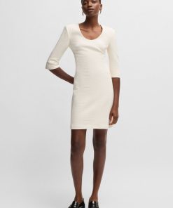 Hugo Boss Dresses-Bodycon dress in ottoman cotton-hugo boss sale 2