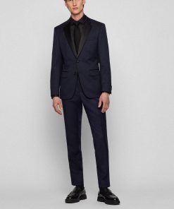 Hugo Boss Pants-Tuxedo trousers in virgin-wool serge-hugo 2