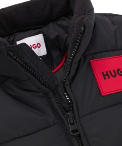 Hugo Boss-Kids’ water-repellent puffer jacket with hidden hood-boss store