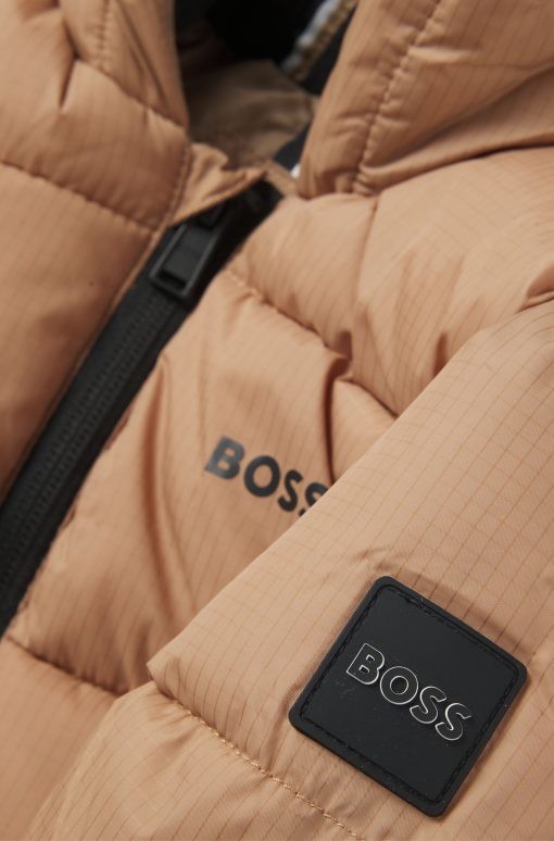 Hugo Boss-Kids' padded jacket with logo details-hugo