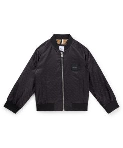 Hugo Boss-Kids’ monogram jacket with logo patch-boss store near me 2