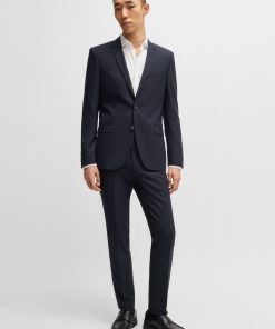 Hugo Boss Suits-Extra-slim-fit suit in micro-patterned dobby-hugo boss sale