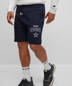 Hugo Boss Sweatshirts and Jogging Pants-BOSS x NFL cotton-terry shorts with collaborative branding-hugo boss store near me 2