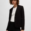 Hugo Boss Tailored Jackets-Slim-fit blazer with contrast buttons-hugo 4