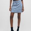 Hugo Boss Skirts-Hardware-trimmed mini skirt in bouclé fabric-hugo 4