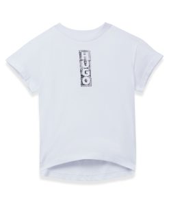 Hugo Boss-Kids’ loose-fit cotton T-shirt with marker-style logo-hugo boss outlet