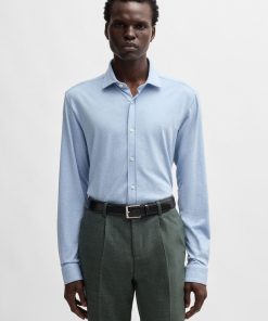 Hugo Boss-Slim-fit shirt in stretch-cotton jersey-hugo boss near me