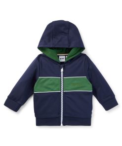 Hugo Boss-Kids’ zip-up hoodie with embroidered logo-boss near me