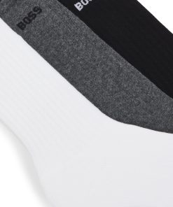 Hugo Boss Socks-Three-pack of short socks with logos-boss near me 2