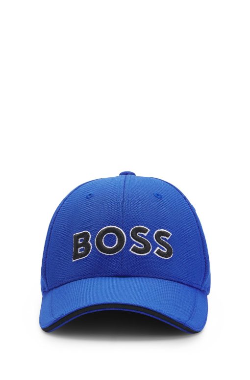 Hugo Boss-Knitted-piqué six-panel cap with embroidered logo-boss store near me - Image 2