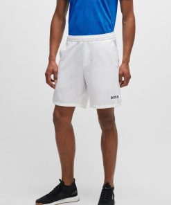 Hugo Boss-BOSS x MATTEO BERRETTINI quick-drying regular-fit shorts with logo print-hugo