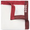 Hugo Boss Ties and Pocket Squares-Silk pocket square with branding and printed border-hugo by hugo boss 4