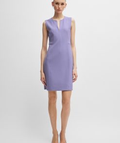 Hugo Boss Dresses-Sleeveless dress with notch neckline-boss outlet 2